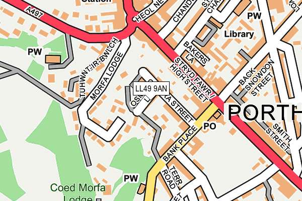 LL49 9AN map - OS OpenMap – Local (Ordnance Survey)