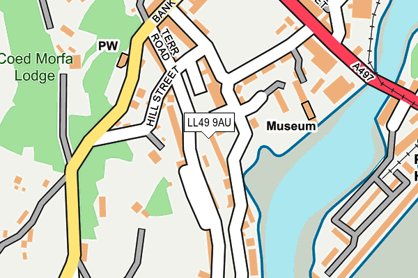 LL49 9AU map - OS OpenMap – Local (Ordnance Survey)