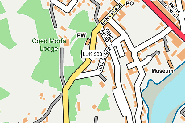 LL49 9BB map - OS OpenMap – Local (Ordnance Survey)