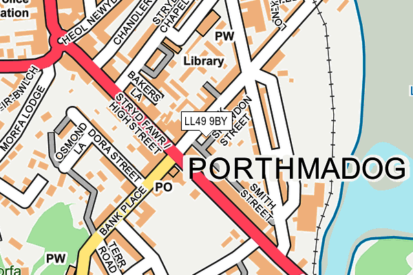 LL49 9BY map - OS OpenMap – Local (Ordnance Survey)
