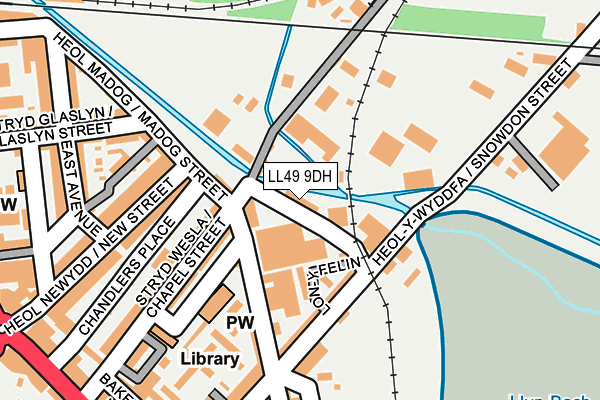 LL49 9DH map - OS OpenMap – Local (Ordnance Survey)