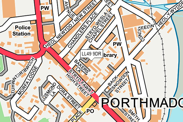 LL49 9DR map - OS OpenMap – Local (Ordnance Survey)