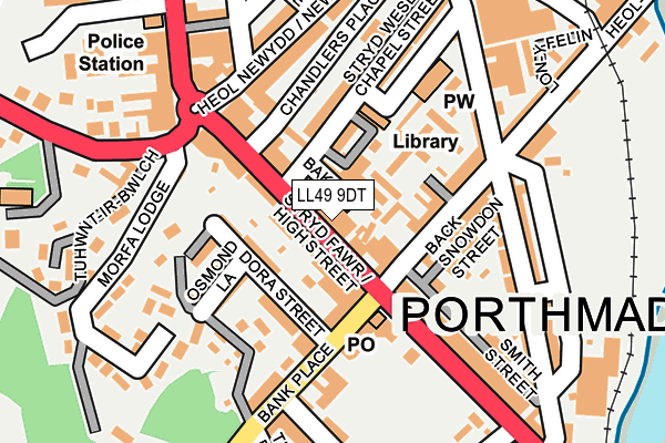 LL49 9DT map - OS OpenMap – Local (Ordnance Survey)