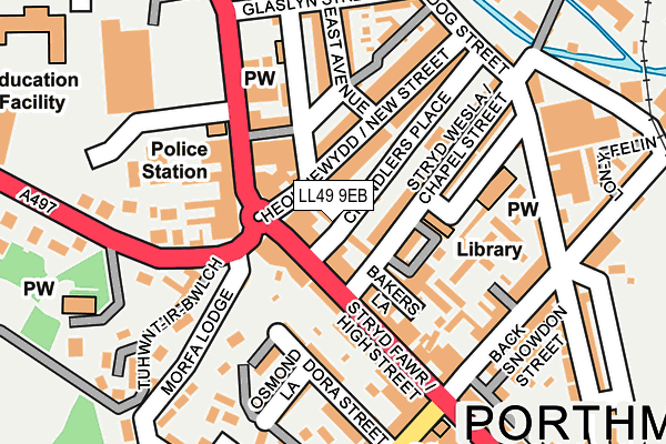 LL49 9EB map - OS OpenMap – Local (Ordnance Survey)