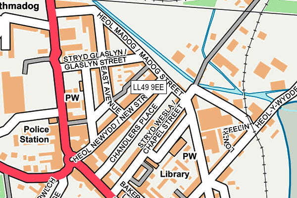 LL49 9EE map - OS OpenMap – Local (Ordnance Survey)