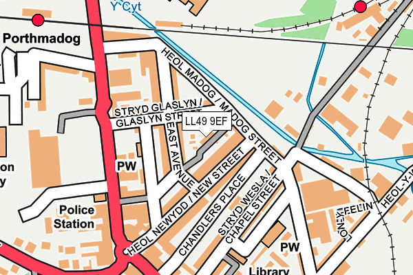 LL49 9EF map - OS OpenMap – Local (Ordnance Survey)