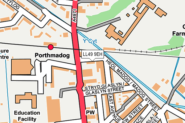LL49 9EH map - OS OpenMap – Local (Ordnance Survey)
