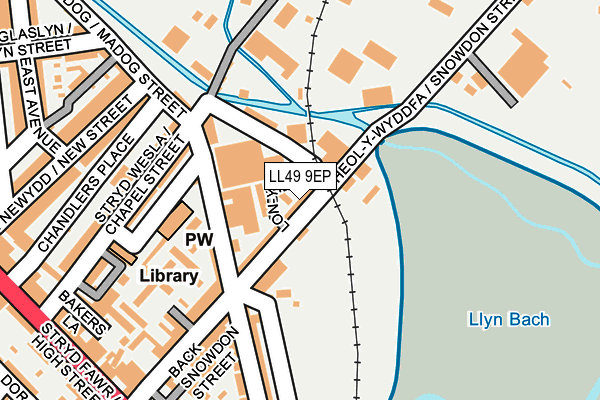 LL49 9EP map - OS OpenMap – Local (Ordnance Survey)