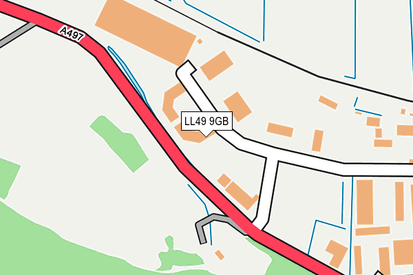 LL49 9GB map - OS OpenMap – Local (Ordnance Survey)