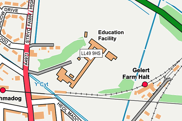 LL49 9HS map - OS OpenMap – Local (Ordnance Survey)