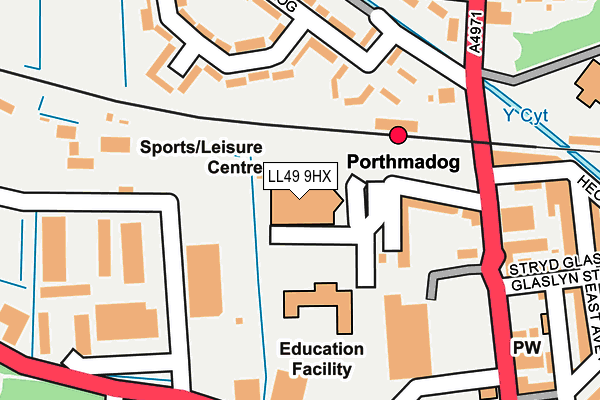 LL49 9HX map - OS OpenMap – Local (Ordnance Survey)