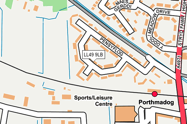 LL49 9LB map - OS OpenMap – Local (Ordnance Survey)