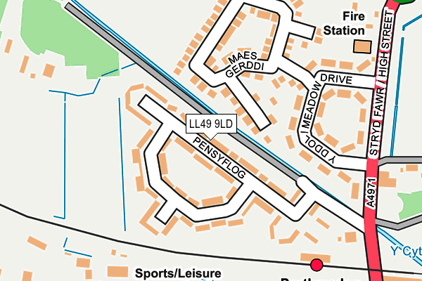 LL49 9LD map - OS OpenMap – Local (Ordnance Survey)