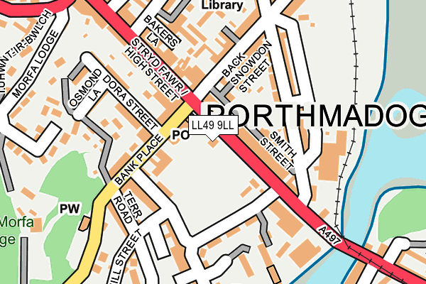 LL49 9LL map - OS OpenMap – Local (Ordnance Survey)