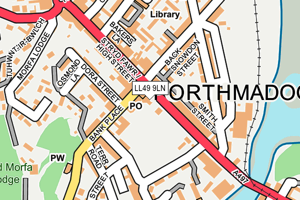 LL49 9LN map - OS OpenMap – Local (Ordnance Survey)