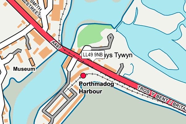 LL49 9NB map - OS OpenMap – Local (Ordnance Survey)