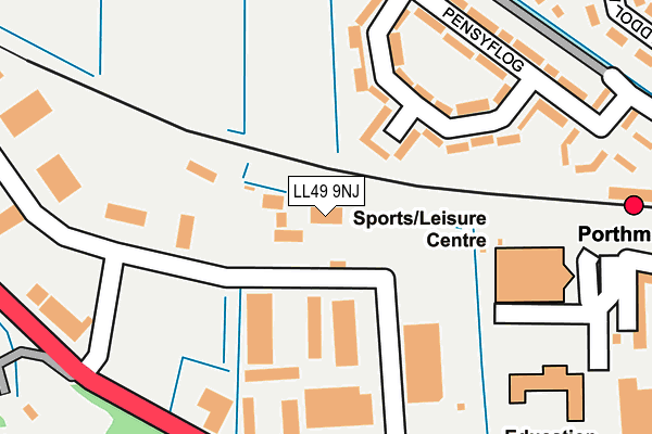 LL49 9NJ map - OS OpenMap – Local (Ordnance Survey)