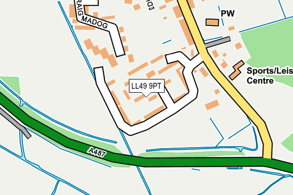 LL49 9PT map - OS OpenMap – Local (Ordnance Survey)