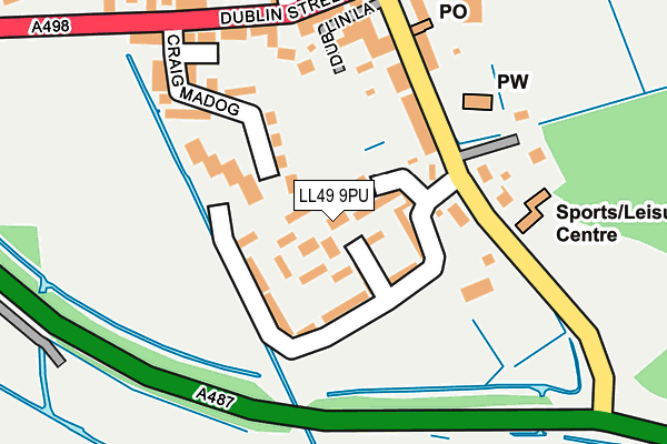 LL49 9PU map - OS OpenMap – Local (Ordnance Survey)