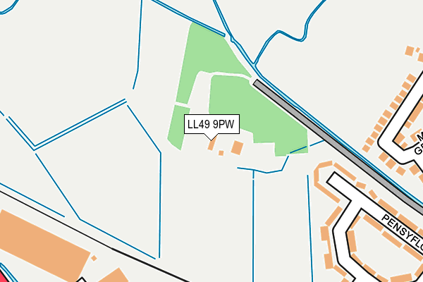 LL49 9PW map - OS OpenMap – Local (Ordnance Survey)