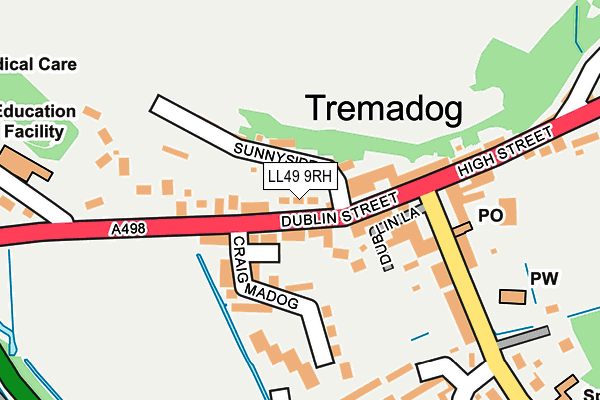 LL49 9RH map - OS OpenMap – Local (Ordnance Survey)