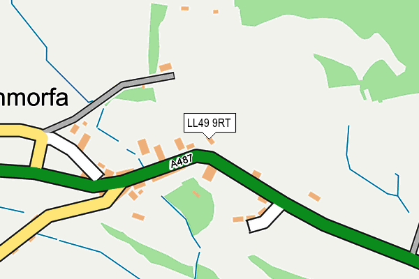 LL49 9RT map - OS OpenMap – Local (Ordnance Survey)