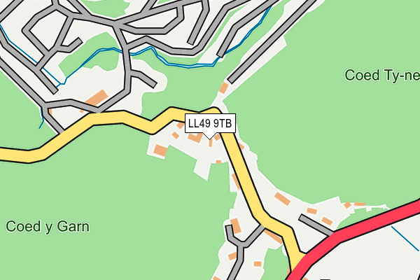LL49 9TB map - OS OpenMap – Local (Ordnance Survey)