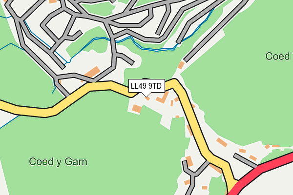 LL49 9TD map - OS OpenMap – Local (Ordnance Survey)