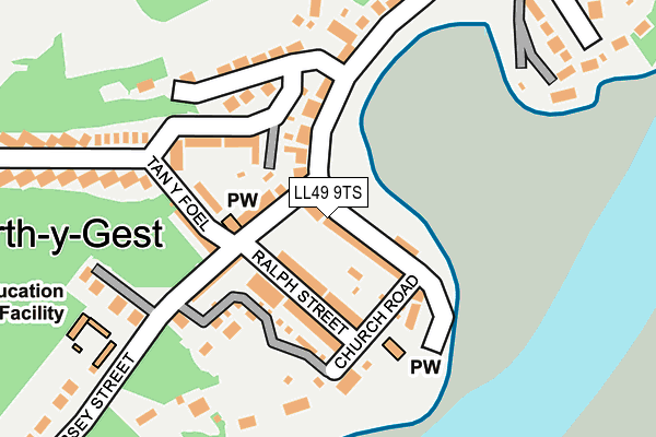LL49 9TS map - OS OpenMap – Local (Ordnance Survey)