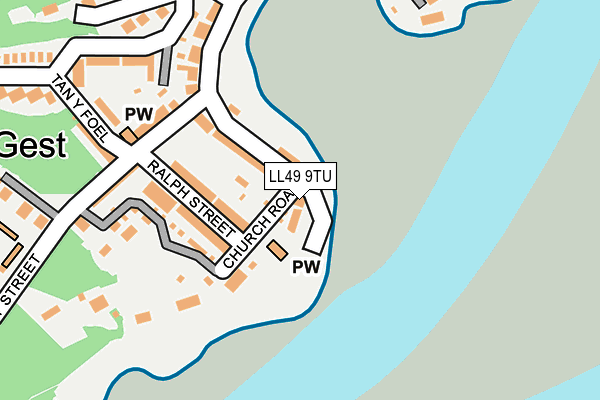 LL49 9TU map - OS OpenMap – Local (Ordnance Survey)