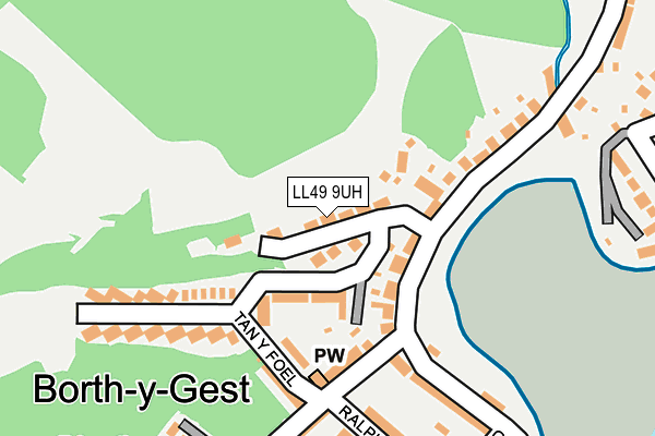 LL49 9UH map - OS OpenMap – Local (Ordnance Survey)