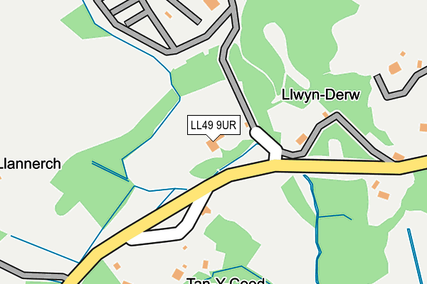 LL49 9UR map - OS OpenMap – Local (Ordnance Survey)