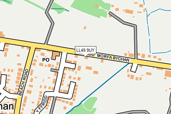 LL49 9UY map - OS OpenMap – Local (Ordnance Survey)