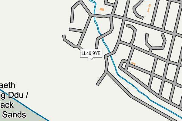 LL49 9YE map - OS OpenMap – Local (Ordnance Survey)