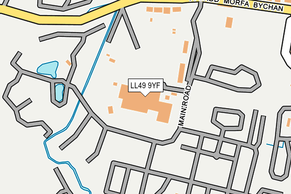 LL49 9YF map - OS OpenMap – Local (Ordnance Survey)