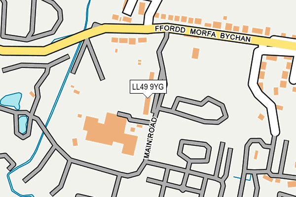 LL49 9YG map - OS OpenMap – Local (Ordnance Survey)