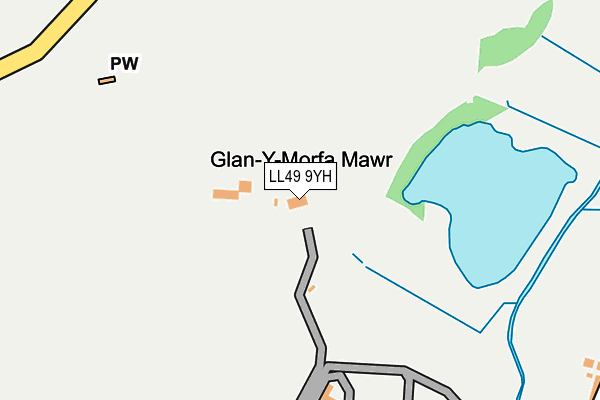LL49 9YH map - OS OpenMap – Local (Ordnance Survey)