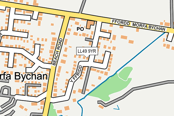 LL49 9YR map - OS OpenMap – Local (Ordnance Survey)