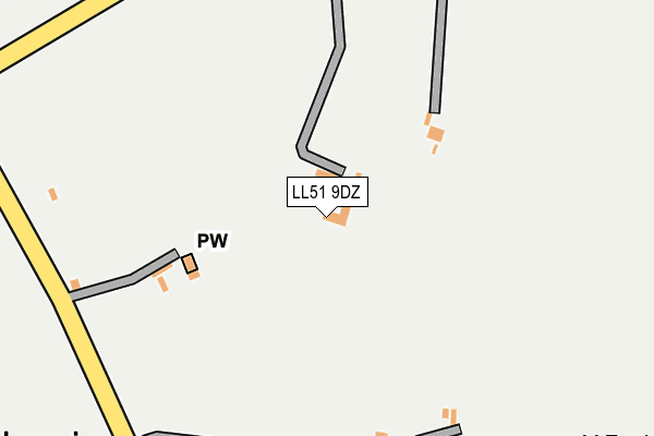 LL51 9DZ map - OS OpenMap – Local (Ordnance Survey)