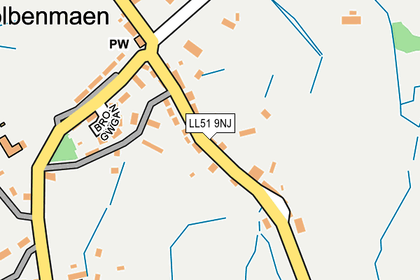 LL51 9NJ map - OS OpenMap – Local (Ordnance Survey)