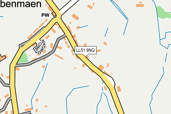 LL51 9NQ map - OS OpenMap – Local (Ordnance Survey)