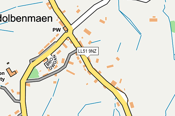 LL51 9NZ map - OS OpenMap – Local (Ordnance Survey)