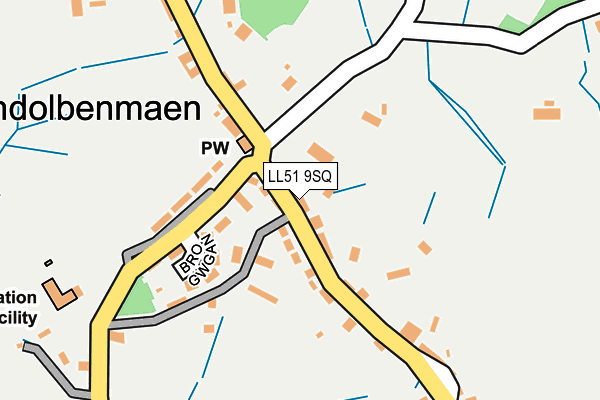 LL51 9SQ map - OS OpenMap – Local (Ordnance Survey)