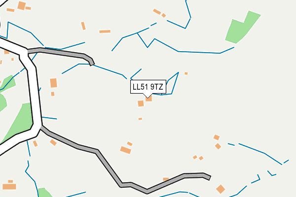 LL51 9TZ map - OS OpenMap – Local (Ordnance Survey)