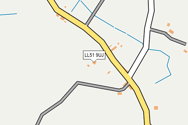 LL51 9UJ map - OS OpenMap – Local (Ordnance Survey)