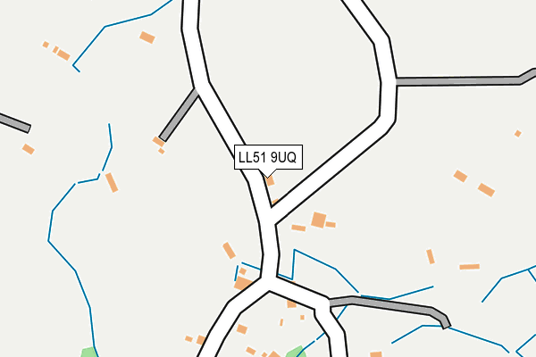 LL51 9UQ map - OS OpenMap – Local (Ordnance Survey)