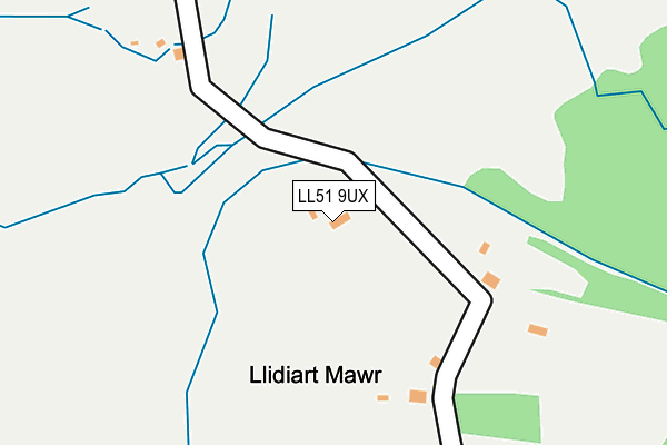 LL51 9UX map - OS OpenMap – Local (Ordnance Survey)