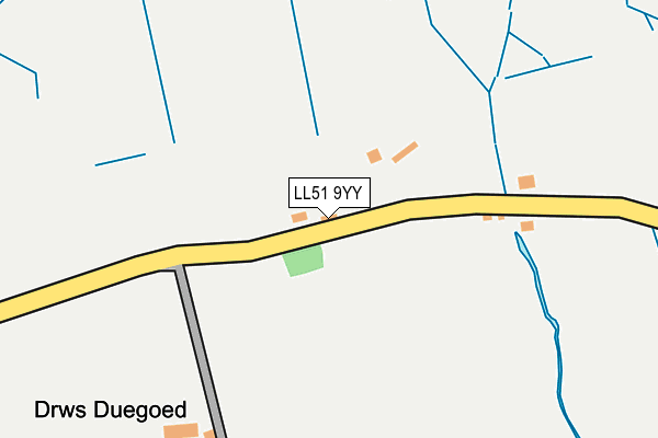 LL51 9YY map - OS OpenMap – Local (Ordnance Survey)