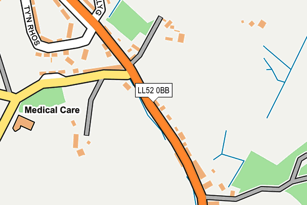 LL52 0BB map - OS OpenMap – Local (Ordnance Survey)