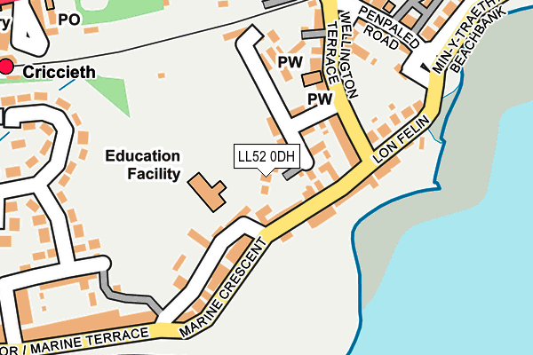 LL52 0DH map - OS OpenMap – Local (Ordnance Survey)